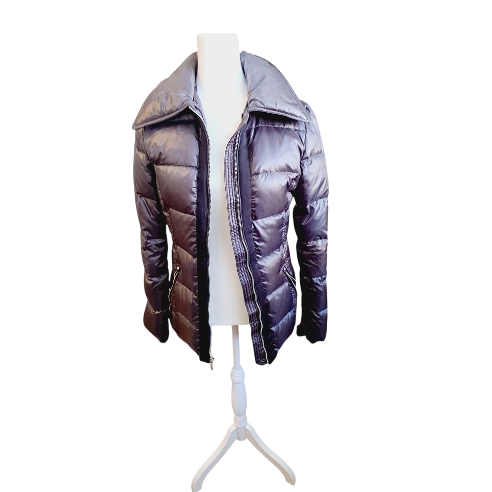 Laundry By Shelli Segal Metallic Black Puffer Jacket
